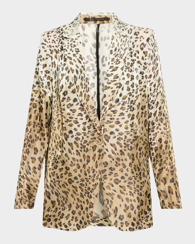 Wacks Ombre Leopard-Print Jacket